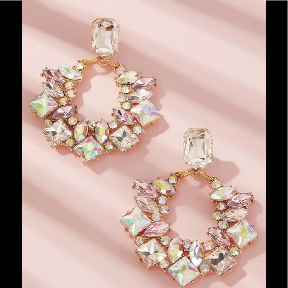 🌟SOLD🌟VINTAGE STYLE CRYSTAL STATEMENT EARRINGS …